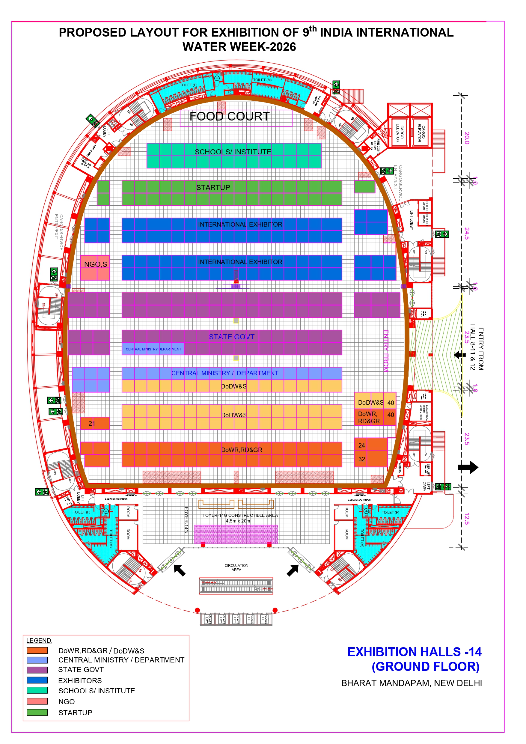 Hall 14 Ground Floor Layout
